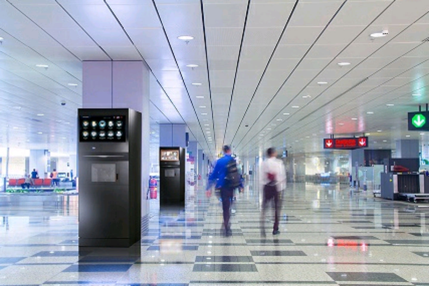 robot barista in airport